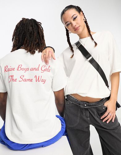 Unisex - T-shirt à inscription Raise Boys and Girls the Same Way - Collusion - Modalova