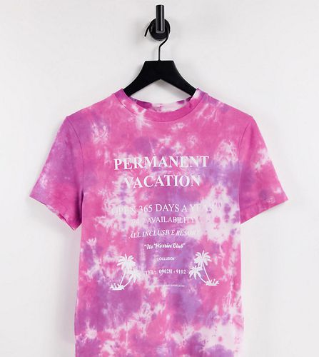 Unisex - T-shirt coupe vintage effet tie-dye (pièce d'ensemble) - Collusion - Modalova
