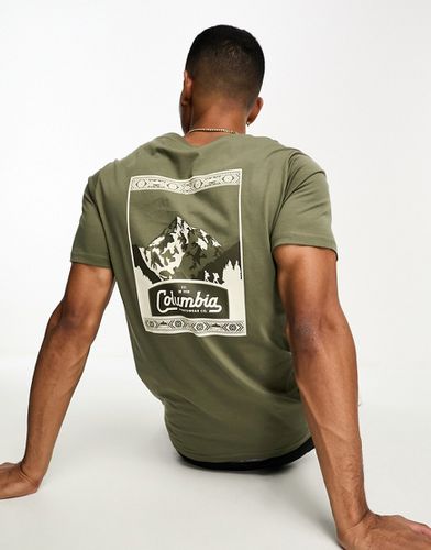 CSC Basic - T-shirt à imprimé logo au dos - Kaki - Columbia - Modalova