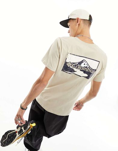 Exclusivité ASOS - Rapid Ridge - T-shirt avec imprimé graphique au dos - Beige - Columbia - Modalova