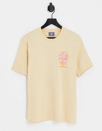 Botanicals - T-shirt avec imprimé sur la poitrine et au dos - Beige - Coney Island Picnic - Modalova