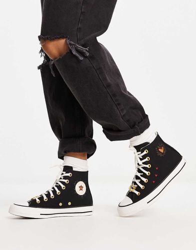 Chuck Taylor All Star Hi - Baskets montantes avec motif caur et broderie - Converse - Modalova