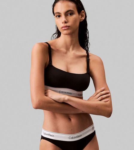 Maternity - Modern Cotton - Brassière d'allaitement avec encolure dégagée et bande à logo - Calvin Klein - Modalova