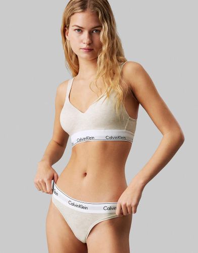 Modern Cotton - String avec bande  logo - Avoine - Calvin Klein - Modalova