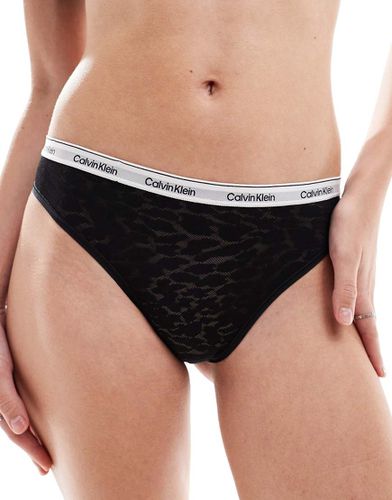 Modern - Culotte brésilienne en dentelle à logo - Calvin Klein - Modalova