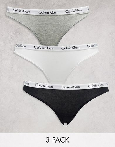 Carousel - Lot de 3 culottes avec taille à logo - Calvin Klein - Modalova