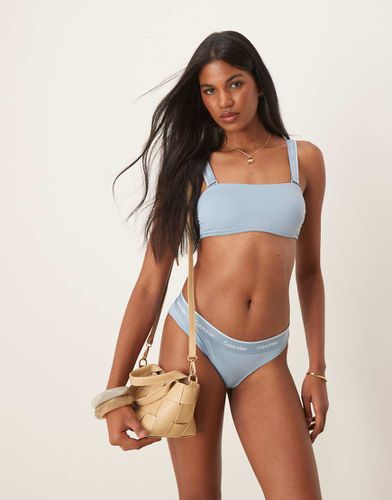 Ck Meta Legacy - Haut de bikini bandeau - Denim délavé - Calvin Klein - Modalova