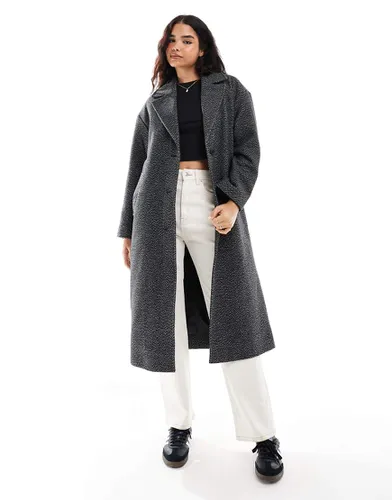 Manteau long en laine mélangée - Ébène chiné - Calvin Klein Jeans - Modalova