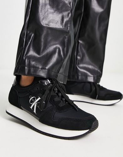 Baskets de course souples à lacets - Noir - Calvin Klein Jeans - Modalova