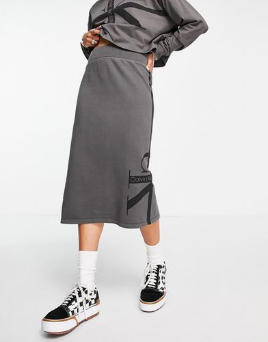 Jupe d'ensemble avec rayure et logo monogramme - Calvin Klein Jeans - Modalova