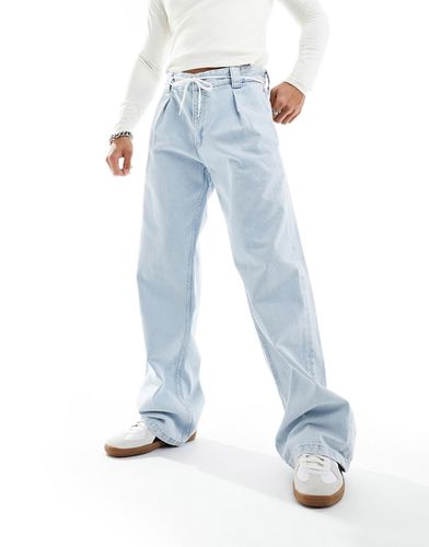 Jean ample à pinces style années 90 - Délavage clair - Calvin Klein Jeans - Modalova