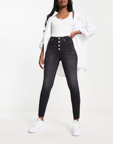 Jean ultra skinny à taille haute - Noir délavé - Calvin Klein Jeans - Modalova