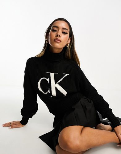 Pull ample à gros logo - Calvin Klein Jeans - Modalova