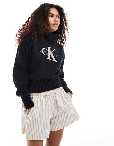 Pull avec logo monogramme en chenille - Calvin Klein Jeans - Modalova