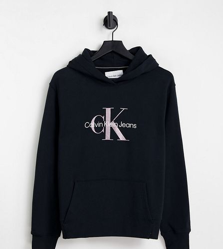 Plus - Sweat à capuche avec logo monogramme - Calvin Klein Jeans - Modalova