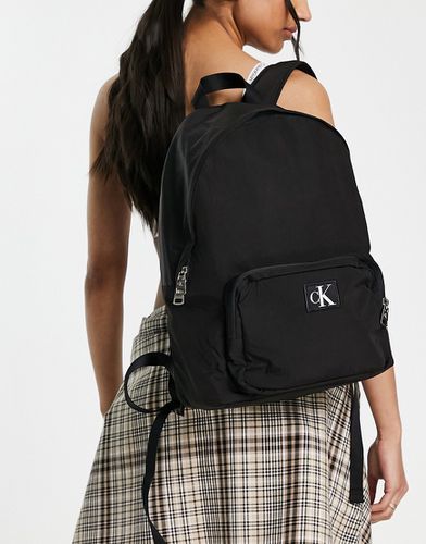 Sac à dos en nylon avec logo monogramme - Noir - Calvin Klein Jeans - Modalova