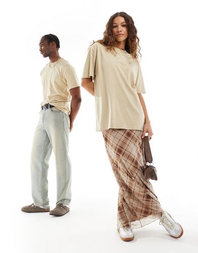 T-shirt oversize unisexe à logo monogramme - Sable délavé - Calvin Klein Jeans - Modalova