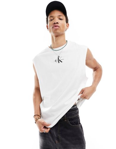 T-shirt sans manches à monogramme - Calvin Klein Jeans - Modalova