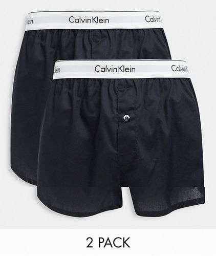 Lot de 2 caleçons en coton avec ceinture contrastante - Calvin Klein - Modalova