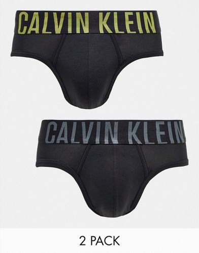 Lot de 2 slips à taille à logo coloré - Calvin Klein - Modalova