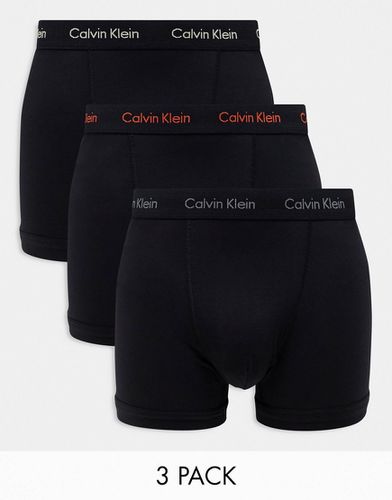 Lot de 3 boxers en coton stretch à logo coloré - Calvin Klein - Modalova