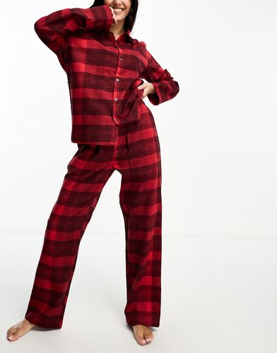 Pantalon confort en flanelle à imprimé carreaux - Calvin Klein - Modalova