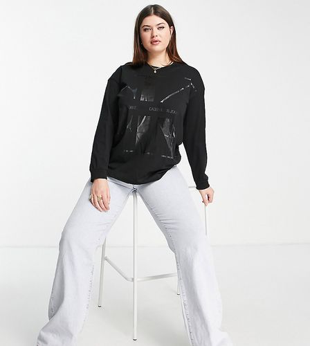 Calvin Klein Plus Jeans - T-shirt à manches longues avec grand logo - Calvin Klein Jeans Plus - Modalova
