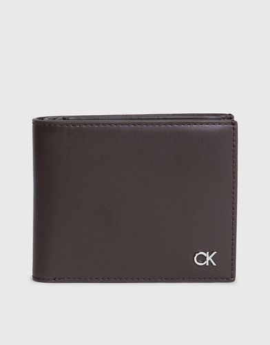 Portefeuille RFID en cuir - Marron foncé - Calvin Klein - Modalova