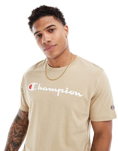 T-shirt avec logo sur la poitrine - Taupe - Champion - Modalova