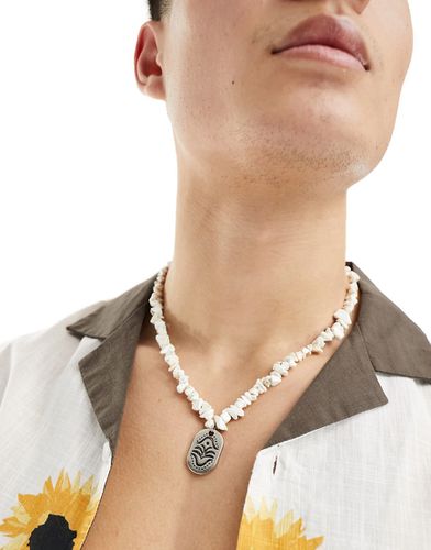 Collier orné de perles à pendentif palmier - Classics 77 - Modalova