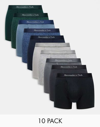 Lot de 10 boxers avec logo à la ceinture - Neutres - Abercrombie & Fitch - Modalova