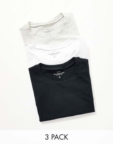 Lot de 3 t-shirts - , blanc et gris - Abercrombie & Fitch - Modalova