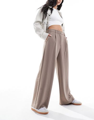Sloane - Pantalon ajusté à taille haute - Taupe - Abercrombie & Fitch - Modalova