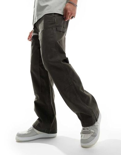 Pantalon baggy style travail - /marron - Abercrombie & Fitch - Modalova