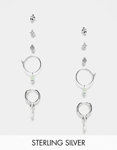 Lot de 5 paires de boucles d'oreilles en argent massif - Accessorize - Modalova