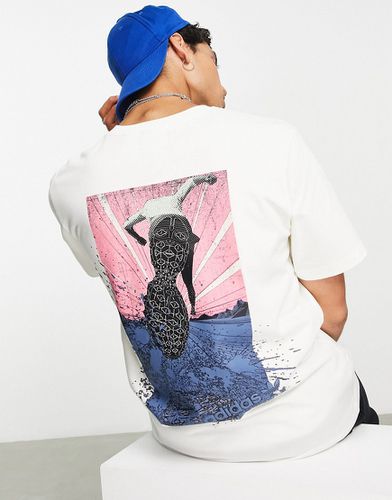 T-shirt à imprimé Adventure et motif coureur au dos - cassé - Adidas Originals - Modalova