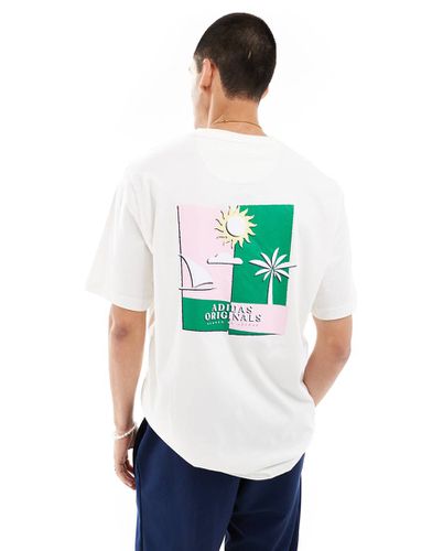 T-shirt à imprimé style plage au dos - cassé - Adidas Originals - Modalova