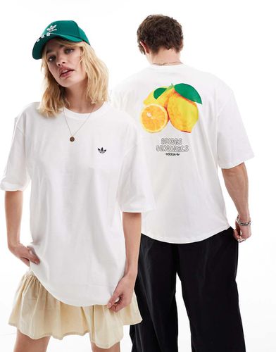 T-shirt avec imprimé citrons au dos - Adidas Originals - Modalova