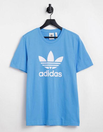 Adicolor - T-shirt avec grand logo - ciel - adidas Originals - Modalova
