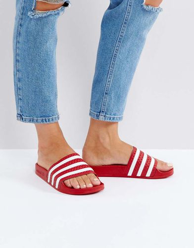 claquette adidas rouge femme