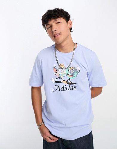 Enjoy Summer - T-shirt à grand imprimé graphique - pastel - Adidas Originals - Modalova