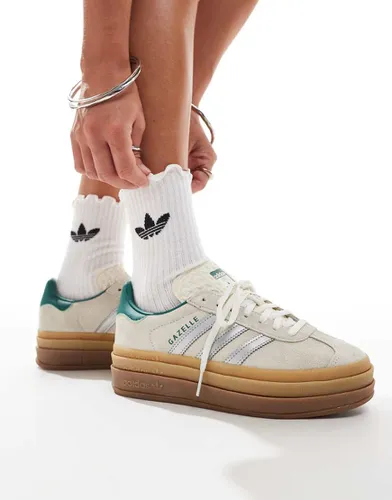 Gazelle Bold - Baskets avec semelle en caoutchouc - Crème/argenté - Adidas Originals - Modalova