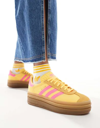 Gazelle Bold - Baskets avec semelle en gomme - Jaune et rose - Adidas Originals - Modalova