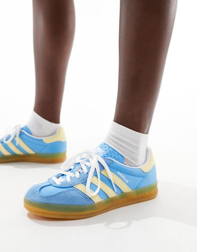 Gazelle Indoor - Baskets à semelle en caoutchouc - Bleu/jaune - Adidas Originals - Modalova