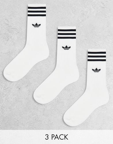Lot de 3 paires de chaussettes unies - Blanc - Adidas Originals - Modalova