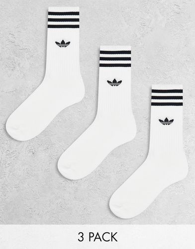Lot de 3 paires de chaussettes unies - Blanc - Adidas Originals - Modalova