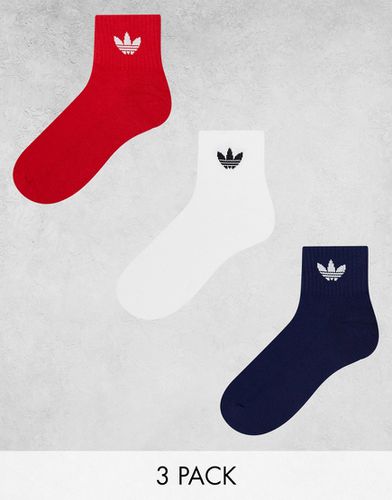 Lot de 3 paires de chaussettes à motif trèfle - Adidas Originals - Modalova