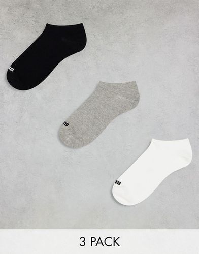 Lot de 3 paires de chaussettes courtes - Noir, blanc et gris - Adidas Originals - Modalova