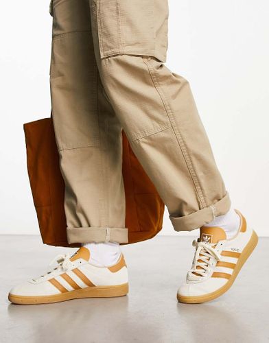 Munchen - Baskets avec semelle en caoutchouc - Crème et marron - Adidas Originals - Modalova
