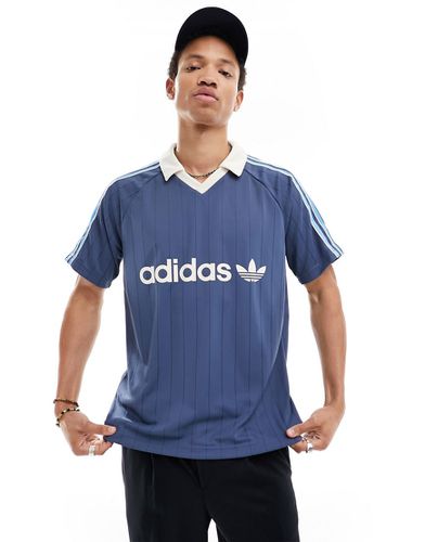 Polo rétro - Bleu - Adidas Originals - Modalova